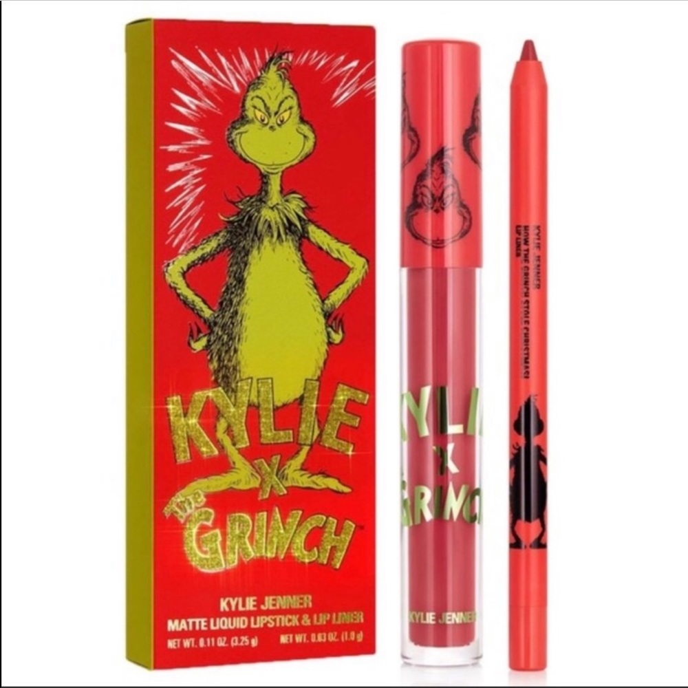 KYLIE COSMETICS X GRINCH LIP KIT BNIB